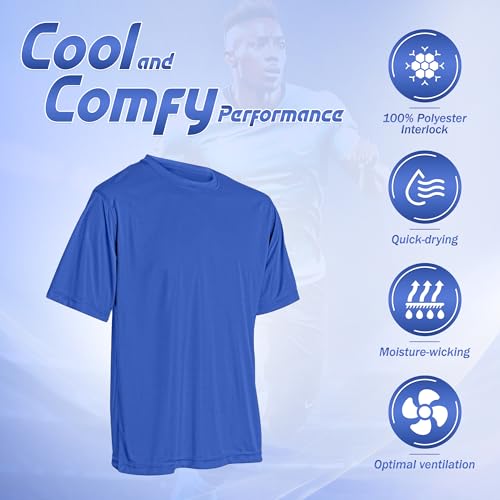 Vizari Youth Athletic T-Shirt - Quick-Dry & Breathable Crewneck Active Shirt for Workout, Gym, Sports, Outdoor & Casual Wear2