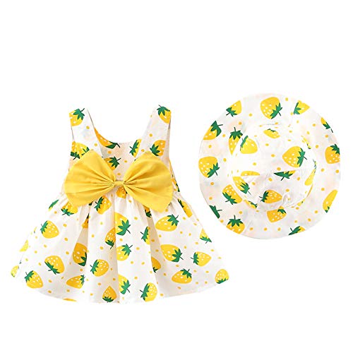 Qiraoxy Sommerkleid für Babys, Kleinkinder, Mädchen, gepunktet,...