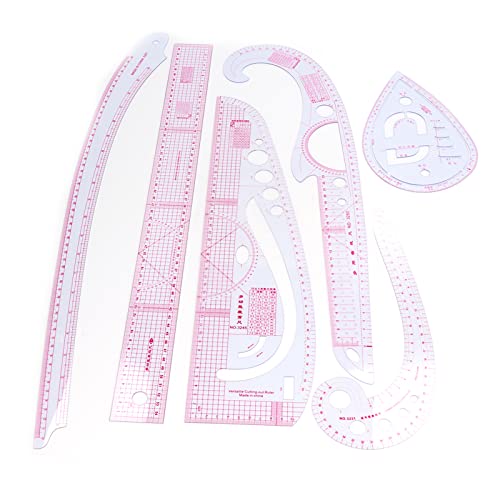 7pcs Sewing Ruler, DIY Sewing Ruler Tailor Set French Curve Pattern Making Ruler Accessories for Beginners Tailors Designers Dressmaking