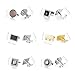 wynameleri Cufflink 12 Pairs, Classic Fashion Men's Cuff Links Silver-Tone Gold-Tone Black for Business Wedding Party Gift Box T0212004