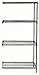 Quantum Storage Systems AD74-2472P Add-On Kit for 74" High 4-Tier Wire Shelving Unit, Proform Finish, 24" Width x 72" Length x 74" Height