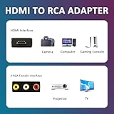 1080P HDMI to AV Adapter, High-Definition HDMI to 3 RGB RCA Adapter, Gold Plated Component Connector Digital Signal Converter for TV Stick, Roku, Chromecast, Apple TV, PC, Laptop, Xbox, HDTV, DVD - Image 4