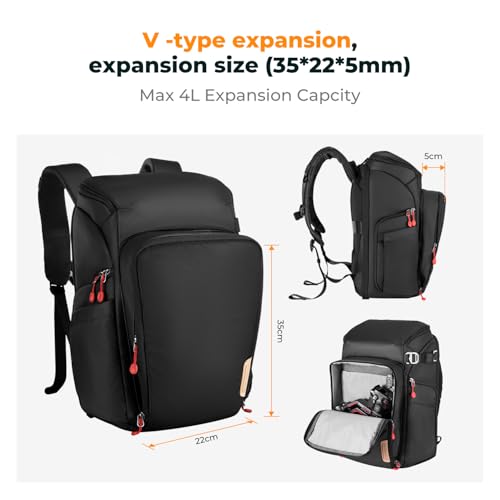 K&F CONCEPT Expandable 25L Camera Backpack