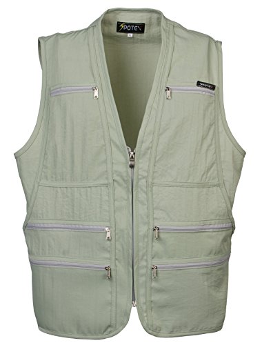 Image of Men's 9 Pockets Work Utility Vest Military Photo Safari Travel Vest Workwear Jacket