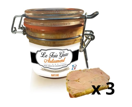 Relais Gourmet: Cofre de 3 Foie Gras Enteros Naturales – 400g – 100% Francés, Sin Conservantes ni Aditivos