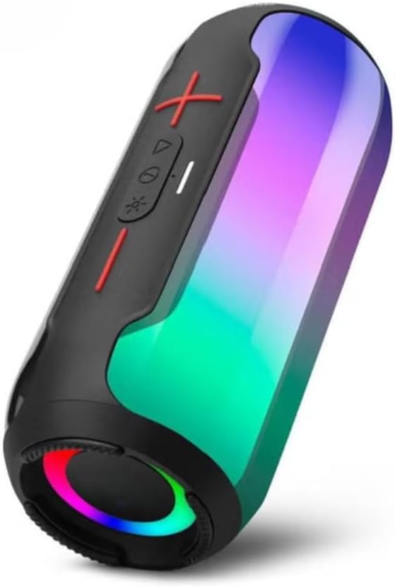 Aashz S88 Portable Wireless Speaker with LED Lights, Bluetooth, RGB Colour Effects