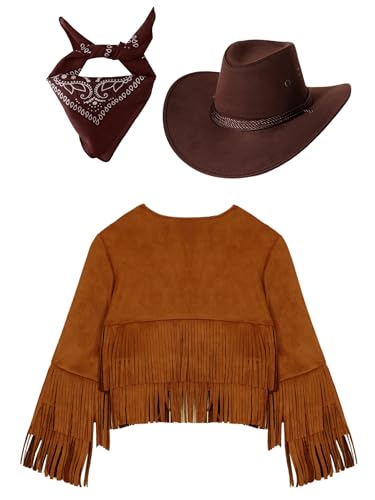 Disfraz infantil estilo vaquero con chaqueta de flecos miniatura 2