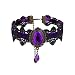 Eternity J. Retro Handmade Craft Lace Royal Court Vampire Choker Gothic Necklace Bracelet Black Pendant Chain