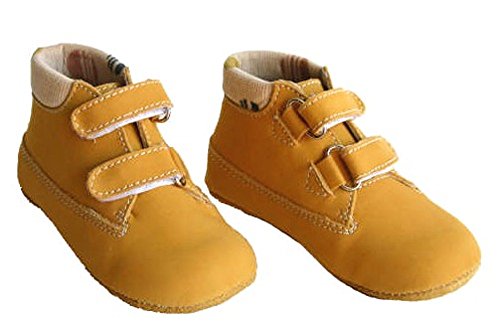 Leather Baby Soft Sole Shoes Boy Girl Infant Child Kid Toddler First Walk Gift Shape Boot Camel (6-12month, Camel)