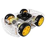 chasis para arduino Kit de chasis de coche inteligente para robot de bricolaje con ruedas codificadoras y caja de batería