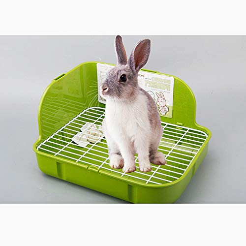 RUBYHOME Small Animal Litter Pet Toilet Potty Trainer Corner Litter Bedding Box Pet Pan for Small Animal/Rabbit/Guinea Pig/Galesaur/Ferrets Rectangular Plastic Material