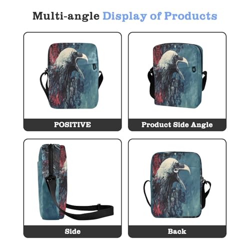 Bird Night Bloody messenger bags for women crossbody bag men Womens Cross Body Purse Bags Adjustable Strap for Shopping work4