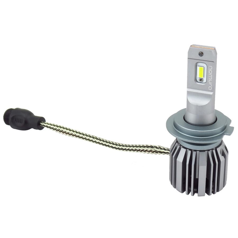NOMURA Kit Conversione LED H7 Galaxy White 6000K Bianco Ghiaccio, Sistema Canbus 12V Anti-Errore, Lampadine LED Alta Luminosità e Nitidezza con Dissipatore di Calore Avanzato