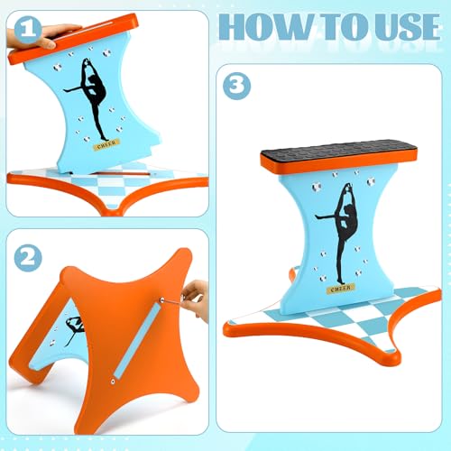 CroBlissful Cheer Balance Trainer 13.4 x 12.2 Inch Wooden Cheer Flyer Stand Cheer Stand for Flyers Cheerleading Stunt Balance Flexibility Trainer Equipment Promote Core Strength Coordination by CroBlissful - Image 4