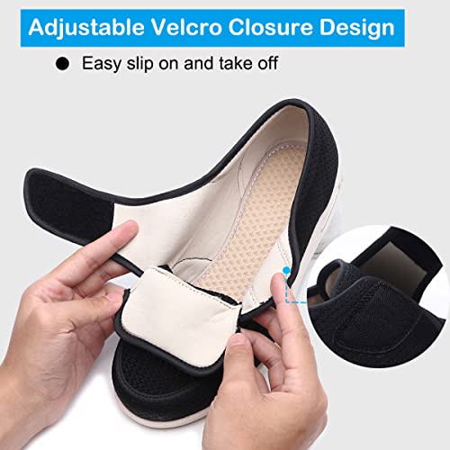 Mei MACLEOD Diabetic Shoes for Men Extra Wide Shoes for Swollen Feet Adjustable Walking Shoes for Elderly Foot Pain Relief2