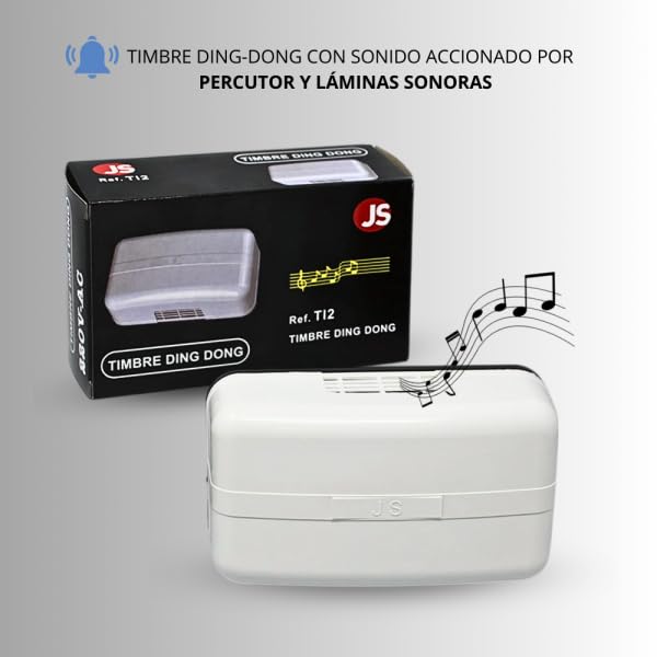 Bilake Timbre para casa 220V | Timbre de la Puerta | Timbre para casa con Cables | Timbre para casa Potente 80dBa | Zumbador eléctrico