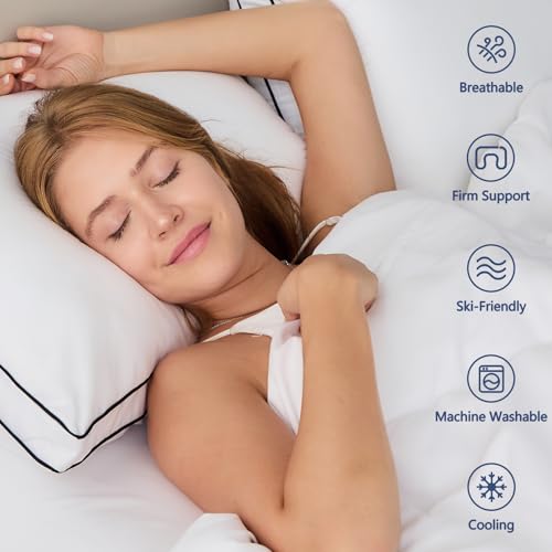 image for CozyLux Pillows Queen Size Set of 2, Soft and Supportive 3D Down Alter
