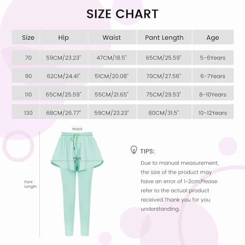 Yoga-Active-Leggings-for-Girls-2-in-1-Preppy-Kids-Flowy-Skorts-Tight-Yoga-Pants-Tennis-Skirted-Leggings-with-Pocket