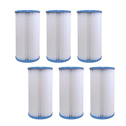 Volca Spares Type A or C Replacement Filter Cartridge Compatible with INTEX Pools, 6 Pack 29000e/59900e