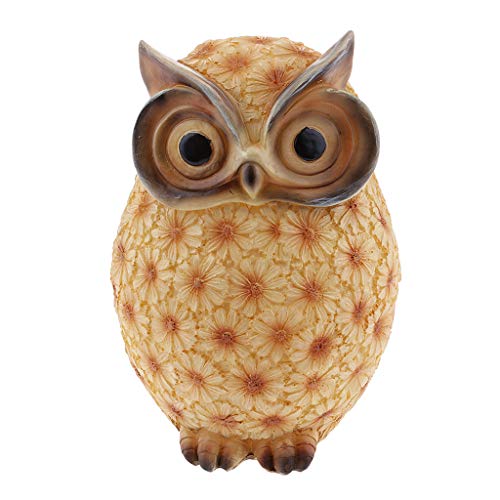 Homyl Coruja De Jardim Com Luz Solar - Torne Sua Casa/Jardim Mais Atraente