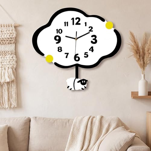 Horloge murale cadeau à suspendre acrylique noir et pendule moderne