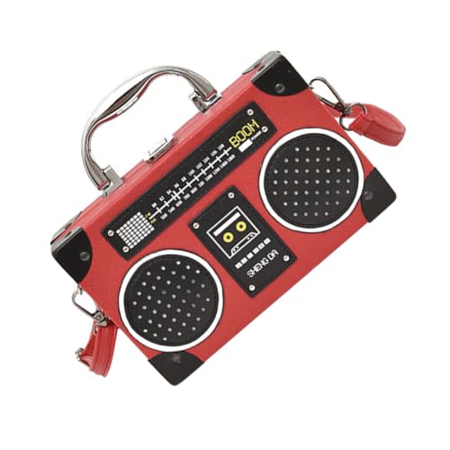 Sac bandoulière femme élégant avec finitions soignées en forme de radio vintage