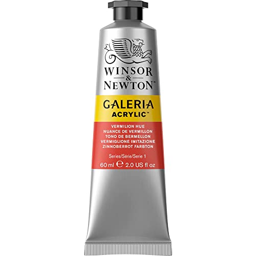 Image of Winsor & Newton Galeria Acrylic Colour - Tube of 60 ML - Vermilion Hue (682) - Highly Pigmented Lightfast Artists' Acrylic Paints for Canvas, Wood, Fabric & Paper - More Colours Available