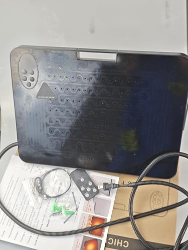 Chicken Coop Heater,200 Watts Radiant Heat Panel with Overheating Protection,Smart Brooder Chick Heater with Adjustable Temp (86~194℉) & 12H Timer,Remote Control,Safe Chicken Heater for Winter Pets