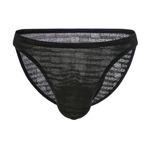 TAPUU Mens Mesh Breathable Low Rise Bikini Briefs Underwear