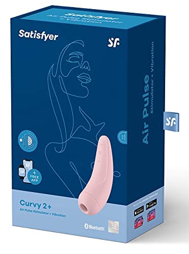 Satisfyer - Oplaadbare Curvy 2 Connect App Air Pulse Stimulator met 11 vibratiestanden Roze - Afbeelding 7