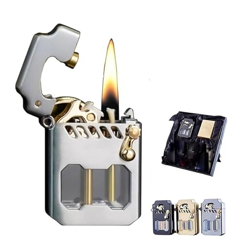Mecha Metal Rocker Encendedor Retro a Gasolina