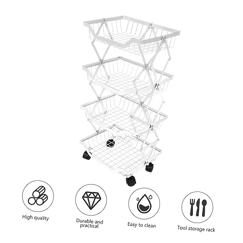 NOLITOY Cesta De Vegetais Azul De Frutas Dobrada 1 Peça Com Rodízio Suporte De Revista Chuveiro Com