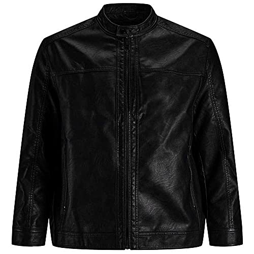 JACK & JONES Synthetic Leather Jacket Synthetic Leather Jacket Black l Black L
