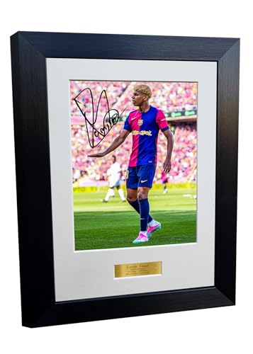 12x8 A4 Signed Lamine Yamal CALMA Celebration Barcelona 4 vs 3 Real Madrid Autographed Autograph Signed Signature Photograph Photo Picture Frame Football Soccer Poster Gift 9