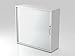 Produktbild Rollladenschrank horizontal 3 OH, 120cm, Bogengriff, Weiß/Silber