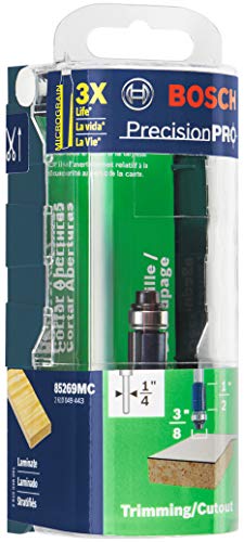 Bosch 85269Mc 3/8 In. X 1/2 In. Carbide-Tipped Double-Flute Flush Trim Router Bit #TOP2