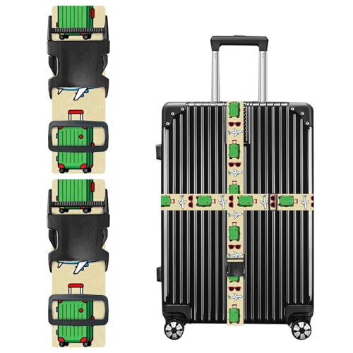Image of Nuxovilar Luggage Straps Set for Suitcase 1.96x90.5in Polyester
