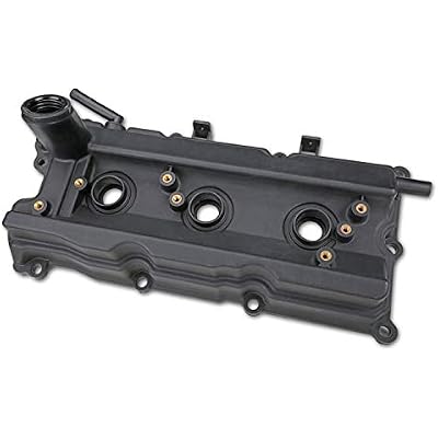 MITZONE Engine Valve Cover Set with Bolts & Oil Cap & Gaskets & Spark Plug Tube Seals & PCV Valve Compatible with 2003-2008 Nissan 350Z Infiniti FX35 G35 M35 VQ35DE 3.5L Part# 13264AM600 13264AM610