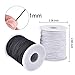 Zealor Stretchy Bracelet String 2 Rolls 1mm Elastic Cord Sturdy Elastic Beading Cord 200 Yards Stretchy String for Bracelet Jewelry Making Necklaces Beading, Black White