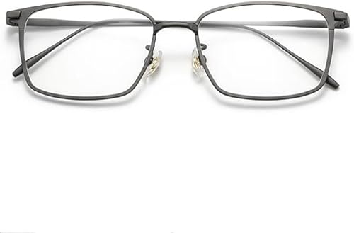 SFIVE Gafas de lectura progresivas multifocal, sin línea, bifocales, rectangulares, marco de metal, lentes de lectura para hombres y mujeres, 1.5