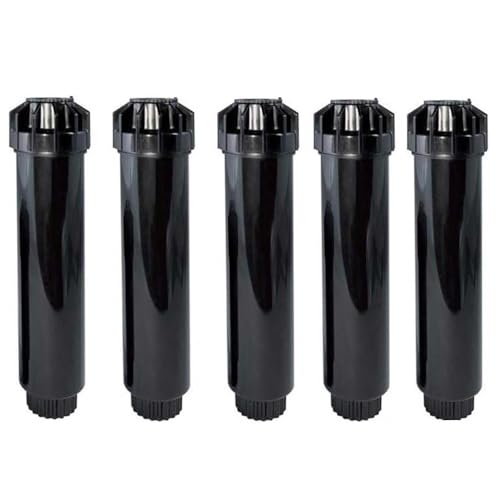 5x Irrigatore statico pop-up da 1/2' - Regolabile sino a 360° - Gittata fino a 4,6 m - Corpo 15 cm - Alzata 10
