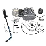 Lifan 140cc Engine Motor Kit Manual Clutch Kick Start – Complete Swap Set with Exhaust, Carb, CDI, Wiring – Fits CRF50 XR50 CT70 CRF 50 XR 70 Apollo SSR Pit Dirt Trail Bikes 4 Stroke Racing Engine