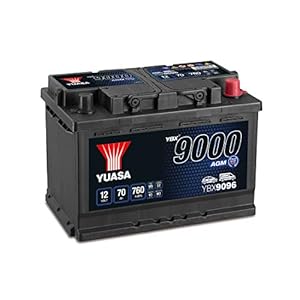 Yuasa YBX9096 12V 70Ah 760A AGM Start Stop Plus Battery