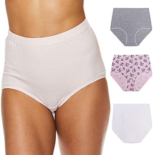 Gloria Vanderbilt Womens High Waisted Underwear Tagless Full Coverage Cotton Brief Panties for Women