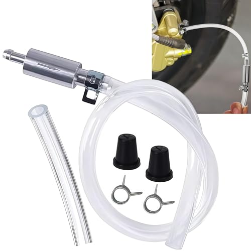 Brake Bleeder Hose Kit Check Valve Tube with Metal Clips Universal Motorcycle Brake Bleeding Kit Car Brake Fluid Bleeder Pressure Brake Bleeder Tool Easy to Use Durable Material Wide Application