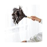 Premium Genuine Ostrich Feather Duster – Fluffy Anti-Static Natural Feathers with Durable Wooden Handle – Lightweight Hand Duster for Home, Office, Car Cleaning - Image 5