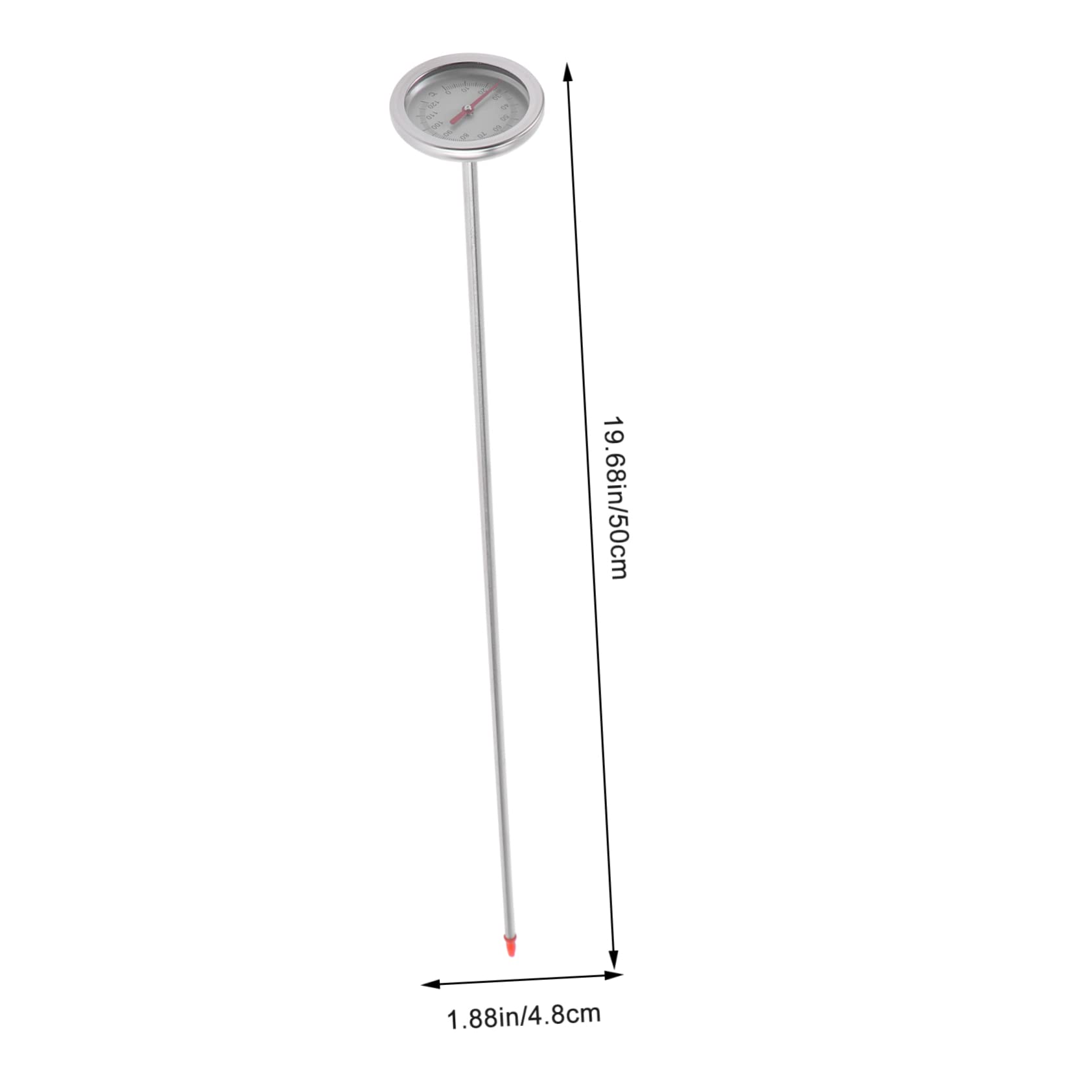 POPETPOP 3 Pcs Compost Thermomètre Thermomètre De Bureau À Induction Extensible Accessoires Détecteur De Température du Sol Acier