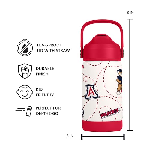 Image of Logo Brands NCAA Mascot Stainless-Steel Kids Bottle -Soft Silicone Mouthpiece, Easy To Carry, Kid-Friendly Design- Great For School & On-The-Go