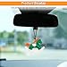 GAOLAOSY Cute Horse Car Rear View Mirror Charm Accessories, Personalized Auto Mirror Hanging Ornament, Funny Car Interior Decoration Pendant Present for Women Girl (Green)