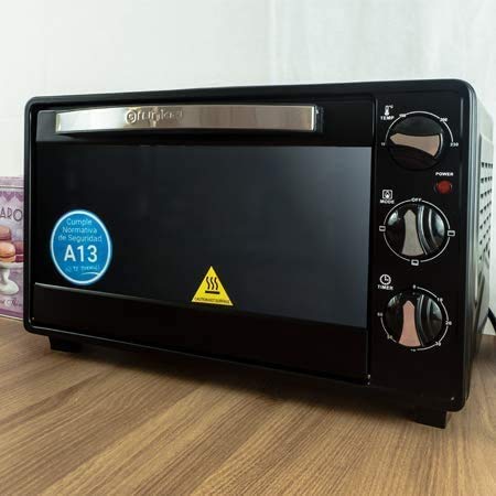 Grunkel elektrische multifunctionele tafeloven 23 liter in zilver met 1600 watt vermogen, ideaal voor pizza en brood, model HR-23HN (zwart) - Image 3